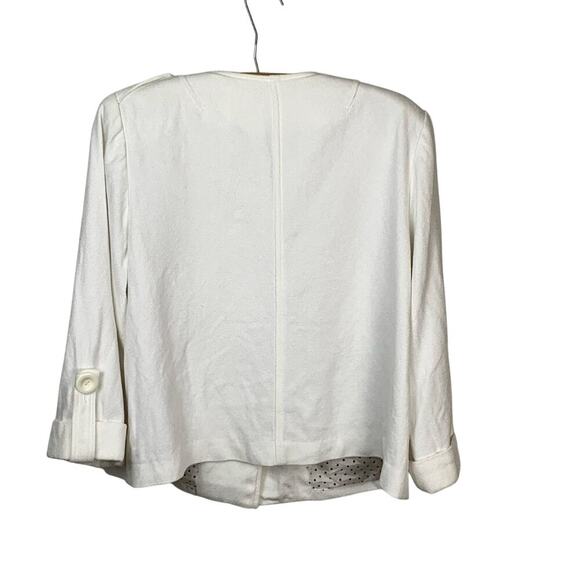 Nygard Collection Vintage Style Off White Linen A-Line Swing Jacket - Size 12 - Picture 2 of 8